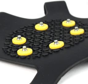 img 2 attached to ❄️ EONPOW Ice Grips: 10 Steel Studs Crampons for Anti Slip Traction on Ice and Snow - Slip-on Stretch Footwear with Rubber Spikes for Boot/Shoe