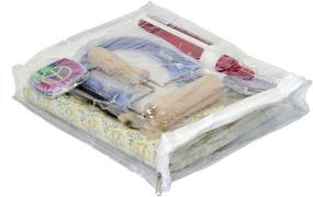 img 1 attached to Oreh Homewares Zippered See Through Cosmetics Storage & Organization for Clothing & Closet Storage