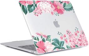 img 1 attached to 💖 Se7enline MacBook Air 13 Inch Case 2020/2019/2018 A1932/A2337/A2179 - Crystal Hard Shell Cover with Keyboard Cover, Screen Protector - Pink