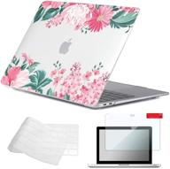 💖 se7enline macbook air 13 inch case 2020/2019/2018 a1932/a2337/a2179 - crystal hard shell cover with keyboard cover, screen protector - pink logo