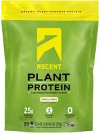 🌱 ascent organic vanilla plant based protein powder - 20 servings: boost your health and fitness journey logo