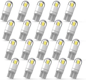 img 4 attached to 🚗 WEIMELTOY 194 LED Car Bulbs with 3030 Chipset, 2-SMD T10 194 168 W5W LED Wedge Light Bulbs, 1.5W 12V for License Plate, Courtesy Step, Trunk Lamp, Clearance Lights - Pack of 20