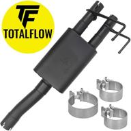 🔧 totalflow black 2-chamber muffler - 09-18 1500 direct fit exhaust for 2009-2018 dodge ram 1500 - 409 stainless steel (2) logo