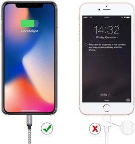 img 1 attached to 🔌 Сертифицированное зарядное устройство Apple MFi для iPhone - 3 штуки (6 футов) кабель Maitron Lightning к USB для iPhone 12/11 Pro/11/XS MAX/XR/8/7/6s/6/plus, iPad Pro/Air/Mini, iPod Touch - Оригинальный сертифицированный