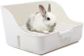 img 2 attached to 🐰 Premium M-Aimee Square Potty Trainer: Corner Litter Bedding Box for Small Animals - Rabbit, Guinea Pig, Galesaur, Ferret