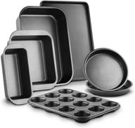 🍪 creatif 7-piece nonstick bakeware set: high-quality baking pans, sheets, and pans for easy kitchen baking experience - carbon steel, oven safe with wide handles logo