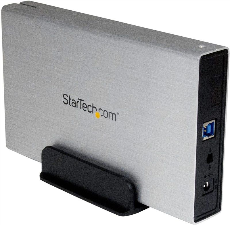 startech com silver aluminum external enclosure 로고