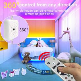 img 2 attached to 90ft LED Strip Lights with ‘Smile Face’ Controller & Remote, Built-in Mic for Music 🌈 Sync, Color Changing RGB LED Lights for Bedroom - Bluetooth APP Light Strip, LED Light Strips