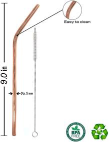img 1 attached to Металлические соломинки для питья из нержавеющей стали многоразового использования