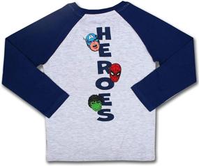 img 3 attached to 👕 Marvel Boy's Heroes Long Sleeve Raglan Pullover Tee Shirt