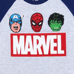 img 2 attached to 👕 Marvel Boy's Heroes Long Sleeve Raglan Pullover Tee Shirt