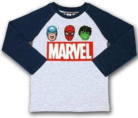 img 4 attached to 👕 Marvel Boy's Heroes Long Sleeve Raglan Pullover Tee Shirt