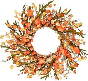 img 4 attached to GRBAMBI Artificial Fall Floral Wreath