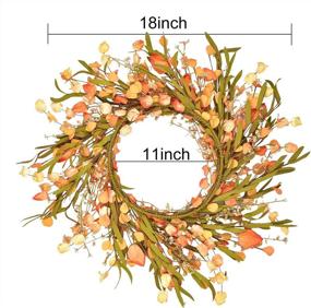 img 1 attached to GRBAMBI Artificial Fall Floral Wreath
