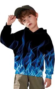 img 2 attached to 👕 Authentic Pullover Hoodies for Boys' Clothing - Fashionable Printed Sweatshirt Hoodies and Sweatshirts