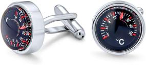 img 4 attached to Bling Jewelry Stainless Thermometer Cufflinks