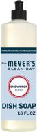 🌸 mrs. meyer's clean day dishwashing liquid: snowdrop scent, cruelty free, 16oz bottle logo