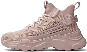 img 4 attached to 👟 XIDISO Women's Fashion Sneakers: Lace-up Walking and Running Shoes, Lightweight, Breathable, Comfortable, Stylish, Athletic, Casual