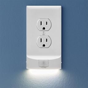 img 4 attached to 🔌 SnapPower MotionLight - Motion Detecting LED Night Light with Bright/Dim/Off Options - Automatic On/Off Sensor - Built-in to Standard Outlet Wall Plate (White, Duplex)