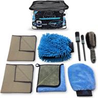 🚗 ultimate sudz budz premium microfiber car wash kit: 8pcs set for professional exterior & interior auto detailing logo