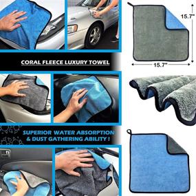 img 1 attached to 🚗 Ultimate Sudz Budz Premium Microfiber Car Wash Kit: 8pcs Set for Professional Exterior & Interior Auto Detailing