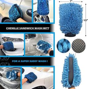 img 3 attached to 🚗 Ultimate Sudz Budz Premium Microfiber Car Wash Kit: 8pcs Set for Professional Exterior & Interior Auto Detailing