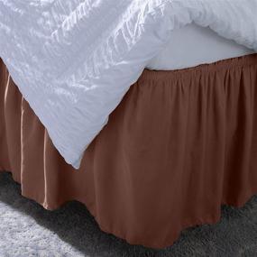 img 2 attached to 🍫 Chocolate Queen/King Home Details Dust Ruffle Bed Skirt