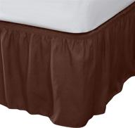 🍫 chocolate queen/king home details dust ruffle bed skirt logo