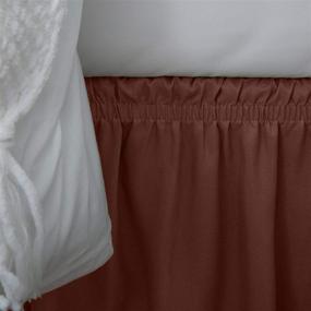 img 1 attached to 🍫 Chocolate Queen/King Home Details Dust Ruffle Bed Skirt