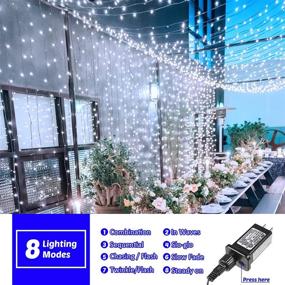 img 3 attached to 🎄 108FT 300 LED Waterproof Fairy Lights - Ideal Outdoor Decorations for Christmas Tree, Wedding, Home Garden - Green Wire (Cool White)