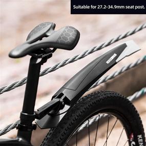 img 3 attached to 🚲 Adjustable MTB Mudguard Front/Rear Fender Set - ROCKBROS Bike Protector Guards for Cycling