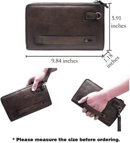 img 3 attached to 👜 Genuine Leather Wristlet Wallets Handbag