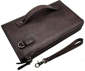 img 4 attached to 👜 Genuine Leather Wristlet Wallets Handbag