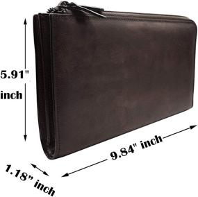 img 1 attached to 👜 Genuine Leather Wristlet Wallets Handbag