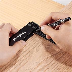 img 1 attached to 🔨 Woodraphic Signature Precision Square: 4-inch T-Speed Measuring Tool for Woodworking Carpenters