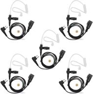 abcgoodefg fbi style surveillance covert headset earpiece mic for hyt (hytera) radios motorola radioa cls1110 cls1410 cls1413 cls1450 cls1450c cp200 pr400 cp100 tc-500 (5 pack) logo