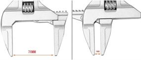 img 3 attached to Регулируемые гаечные ключи Sehfupoye - широкая щелевая челюсть 16-68 мм, ключи гаечные из алюминиевого сплава - ключи для ванной комнаты, серебристого цвета.