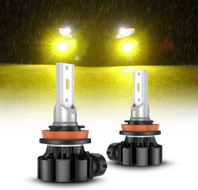 img 4 attached to 🚗 SEALIGHT H11 H8 H16 LED Fog Lights Yellow, Amber 3000K - Powerful 11W Bulbs with 4000 Lumens - Ideal Replacement for Cars, Trucks, SUVs, Vans