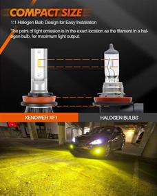 img 1 attached to 🚗 SEALIGHT H11 H8 H16 LED Fog Lights Yellow, Amber 3000K - Powerful 11W Bulbs with 4000 Lumens - Ideal Replacement for Cars, Trucks, SUVs, Vans