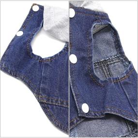 img 2 attached to 🐶 DABLUE Pet Coat Dog Jeans Jacket - Stylish Denim Coat for Small to Medium Sized Puppies - Cool Hoodie Vest Outfit