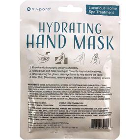 img 2 attached to 🧤 24 Pack of Nu-Pore Moisturizing Gloves – Paraben & Latex Free Hand Masks with Jojoba Oil and Aloe Vera for Effective Dry Skin Repair and Soothing