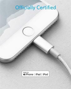 img 1 attached to 🔌 Anker New Nylon USB-C to Lightning Charging Cord: MFi Certified for iPhone 13, 12 Pro Max, AirPods Pro - Silver