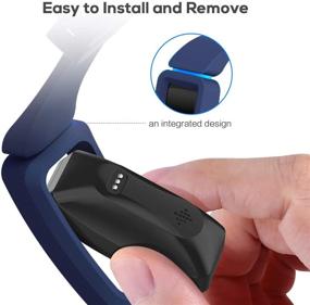 img 3 attached to Набор из 6-ти браслетов EEweca: заменяющие ремешки для детских часов Fitbit Ace 2 в белом, фиолетовом, лиловом, сангрии, розовом и нежно-розовом цвете