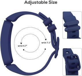 img 1 attached to Набор из 6-ти браслетов EEweca: заменяющие ремешки для детских часов Fitbit Ace 2 в белом, фиолетовом, лиловом, сангрии, розовом и нежно-розовом цвете