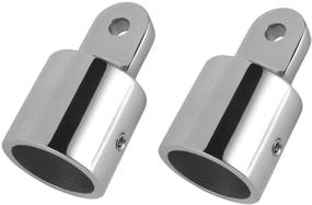 img 4 attached to ⚓️ Acelane 2-пак Bimini Top Cap внешнего глаза конец лодочные фурнитуры из нержавеющей стали для круглых труб диаметром 7/8 дюйма
