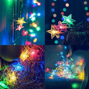 img 3 attached to 🌟 Dooit 49FT 100LED Star String Lights: Waterproof Christmas Lights for Outdoor Decor - Multicolor