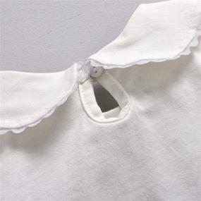 img 1 attached to MODNTOGA Girls' Off White Sleeve Collar Blouse - Clothing and Tops, Tees & Blouses