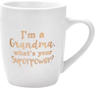 👵 grandma coffee mug: i'm a grandma, what's your superpower? funny gift for mothers day, birthday from granddaughter, grandkids, grandson - 12 oz gold cup logo