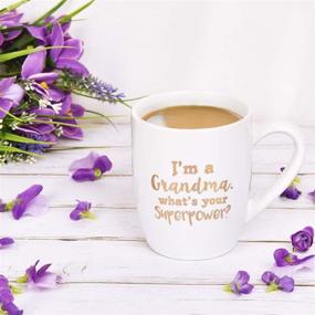 img 1 attached to 👵 Grandma Coffee Mug: I'm a Grandma, What's Your Superpower? Funny Gift for Mothers Day, Birthday from Granddaughter, Grandkids, Grandson - 12 Oz Gold Cup