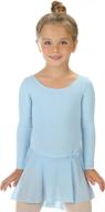 👗 elowel girls ruffle long sleeve skirted leotard - sizes toddlers to 14 years, multiple color options logo